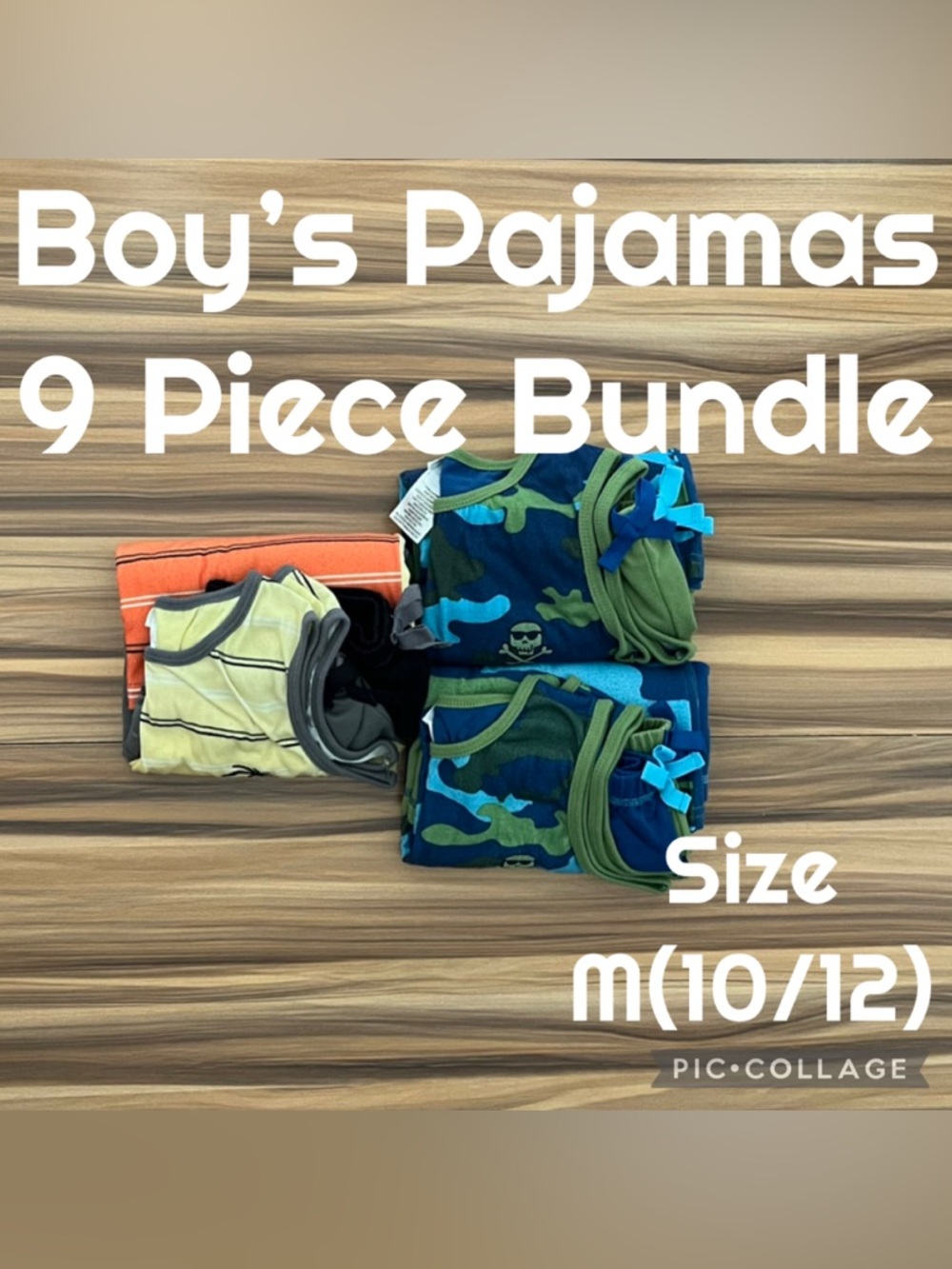 Boys Clothes 9 Piece Bundle St. Eve Pajamas Size M(10/12)